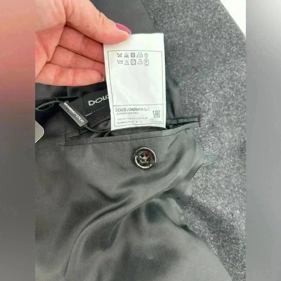NWT DOLCE & GABBANA Coat Jacket Grey Wool Single Breasted IT54/US44/XXL $3000 - Picture 11 of 16